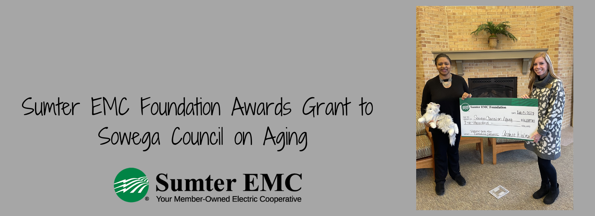 Sumter EMC Foundation Awards Grant to Sowega Council on Aging 