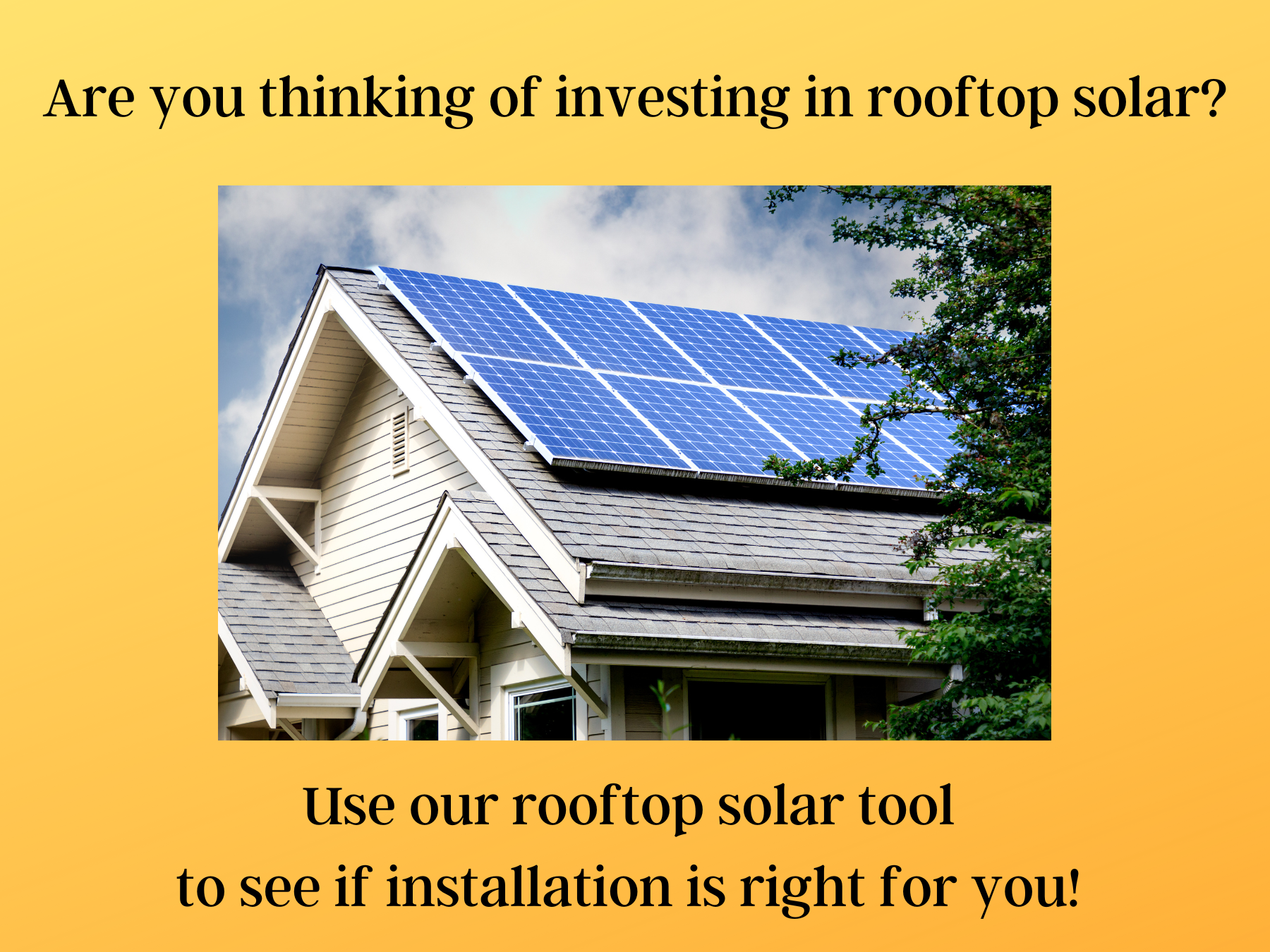 Rooftop Solar Tool