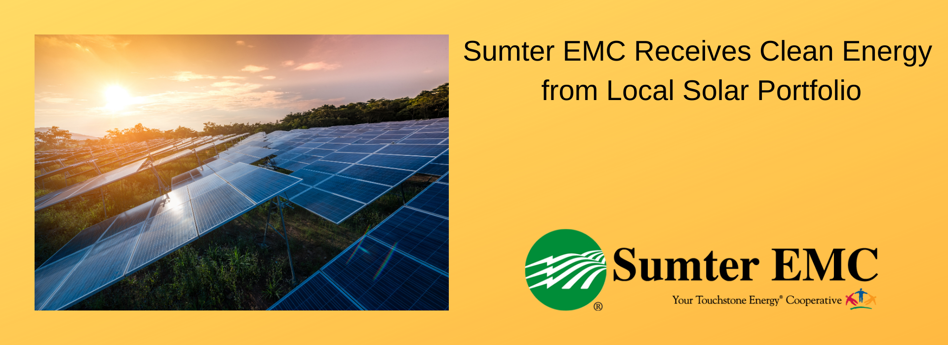 Sumter EMC Receives Clean Energy from Local Solar Portfolio